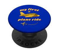 My First Plane Ride First Time Flying to Vacation Golden Jet PopSockets Adhesive PopGrip