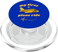 My First Plane Ride First Time Flying to Vacation Golden Jet PopSockets PopGrip for MagSafe
