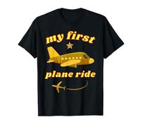 My First Plane Ride First Time Flying to Vacation Golden Jet T-Shirt