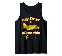 My First Plane Ride First Time Flying to Vacation Golden Jet Tank Top