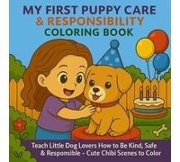 My First Puppy Care & Responsibility Coloring Book for Kids Ages 5-8: Teach Little Dog Lovers How to Be Kind, Safe & Responsible - Cute Chibi Scenes to Color!