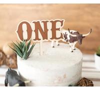 My First Rodeo Cake Topper,Cowboy Birthday Cake Decor for Western First Birthday Party,How the West was One