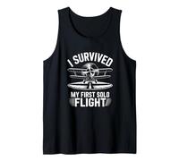 My First Solo Flight Student Pilot Aviation Training Tank Top