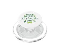 My First St. Patricks Day Irish Clover Green PopSockets PopGrip for MagSafe