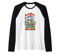 My First Texas Slam Fishing Shirt Funny Redfish Trout Tee Raglan Baseball Tee
