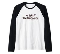 My First Thanksgiving Design Raglan Baseball Tee