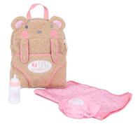 My First Tiny Treasures Bear Hug Changing Bag, Doll Carrier & Accessories | Baby Doll Accessories including Backpack, Changing Mat, Nappy & Bottle For 36cm Dolls