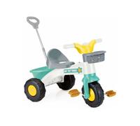 Dolu My First Trike with Adjustable Parent Handle, Kids Ride On Trike, Pedal Operated Trike with Baskets for Toys - Ideal for Children Ages 36 Months and Up Green/White