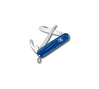 My First Victorinox Kids Swiss Army Knife - 9-Functions Small Tool, Blue Transparent, Model 0.2373.T2