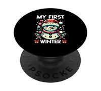 My First Winter Cute Snowman Winter Xmas Christmas PopSockets Adhesive PopGrip