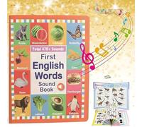 My First Words English Sound Book, My First English Sound Toy - 470+ Words, 21 Themes, Juguete Educativo for Educational Language, Speak and Spell, Englishwords Speaking Book, Fun Word Game (A)