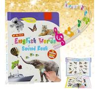 My First Words English Sound Book, My First English Sound Toy - 470+ Words, 21 Themes, Juguete Educativo for Educational Language, Speak and Spell, Englishwords Speaking Book, Fun Word Game (B)