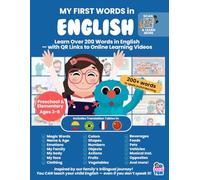 My First Words in English Interactive Learning Book for Kids Ages 3-8: Learn Over 200 English Words with QR Codes Linking to Fun Online Learning ... Portuguese, and Chinese (LULUTOM English)