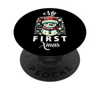 My First Xmas Cute Snowman Winter Xmas Christmas PopSockets Adhesive PopGrip