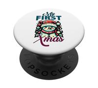 My First Xmas Cute Snowman Winter Xmas Christmas PopSockets Adhesive PopGrip