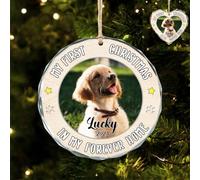 My First Xmas In My Forever Home - Personalized Home Decor Ornaments Meaningful Keepsake for Cat or Dog Lovers Custom Pet 2026 Xmas Keepsake with Name and Photo Customized Pet Hanging Ornaments