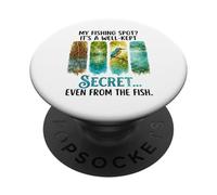 My Fishing Spot Well Kept Secret Kingfisher Angler PopSockets Adhesive PopGrip