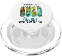 My Fishing Spot Well Kept Secret Kingfisher Angler PopSockets PopGrip for MagSafe