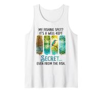 My Fishing Spot Well Kept Secret Kingfisher Angler Tank Top