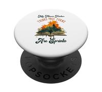 MY FITNESS TRACKER THINKS PAGE TURNS ARE SPRINTS PopSockets Adhesive PopGrip