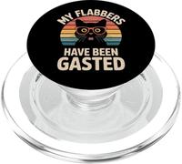 My Flabbers Have Been Gasted Cat Funny Black Cat Retro PopSockets PopGrip for MagSafe