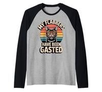 My Flabbers Have Been Gasted Cat Funny Black Cat Retro Raglan Baseball Tee