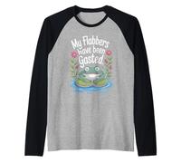 My Flabbers Have Been Gasted Frog Humor Raglan Baseball Tee