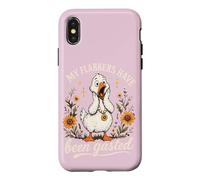 My Flabbers Have Been Gasted Funny Goose Floral Snarky Humor Case for iPhone X/XS