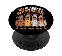 My Flabbers Have Been Gasted Funny Shocked Chicken Meme PopSockets Adhesive PopGrip