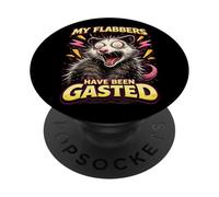 My Flabbers Have Been Gasted Opossum Meme Screaming Ironic PopSockets Adhesive PopGrip