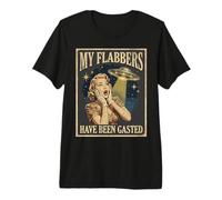 My Flabbers Have Been Gasted Retro UFO Alien Meme Premium T-Shirt