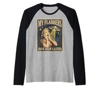 My Flabbers Have Been Gasted Retro UFO Alien Meme Raglan Baseball Tee
