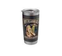 My Flabbers Have Been Gasted Retro UFO Alien Meme Stainless Steel Insulated Tumbler
