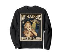 My Flabbers Have Been Gasted Retro UFO Alien Meme Sweatshirt