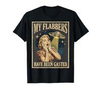My Flabbers Have Been Gasted Retro UFO Alien Meme T-Shirt