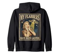 My Flabbers Have Been Gasted Retro UFO Alien Meme Zip Hoodie