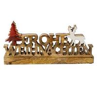 My Flair Christmas Figurine, Brown, Red, White, See Item Dimensions