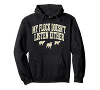 My Flock Doesn't Listen Either Funny Christian Mom Pullover Hoodie