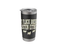 My Flock Doesn't Listen Either Funny Christian Mom Stainless Steel Insulated Tumbler