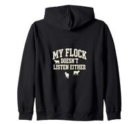 My Flock Doesn't Listen Either Funny Christian Mom Zip Hoodie