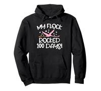 My Flock Rocked 100 Days Flamingo Teacher Funny School Pullover Hoodie