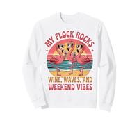 My Flock Rocks Flamingo Girls Trip Summer Beach Sweatshirt