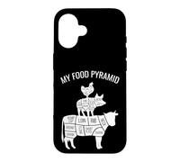 My Food Pyramid Funny Carnivore Cow Pig Chicken Case for iPhone 16