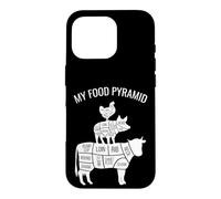 My Food Pyramid Funny Carnivore Cow Pig Chicken Case for iPhone 16 Pro