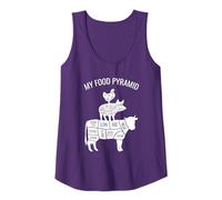 My Food Pyramid Funny Carnivore Cow Pig Chicken Tank Top