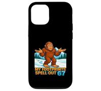 My Footprints Spell Out 67 Sasquatch Bigfoot Meme Case for iPhone 12/12 Pro