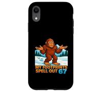 My Footprints Spell Out 67 Sasquatch Bigfoot Meme Case for iPhone XR