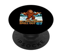 My Footprints Spell Out 67 Sasquatch Bigfoot Meme PopSockets Adhesive PopGrip