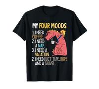 My Four Moods Coffee Nap Work Repeat Dragon Daily Routine T-Shirt
