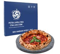 MY FRIEND SICILIA - Etnea Lava Stone for Pizza - Round Diameter 35 cm - Healthy and Natural Cooking (Lava Stone) - Ideal for Smeg Pizza Oven